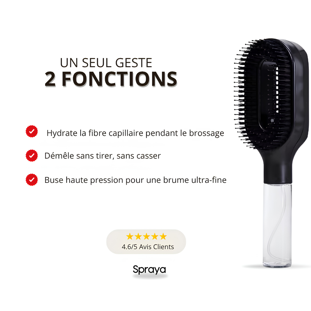 Brosse Spraya avec vaporisateur intégré